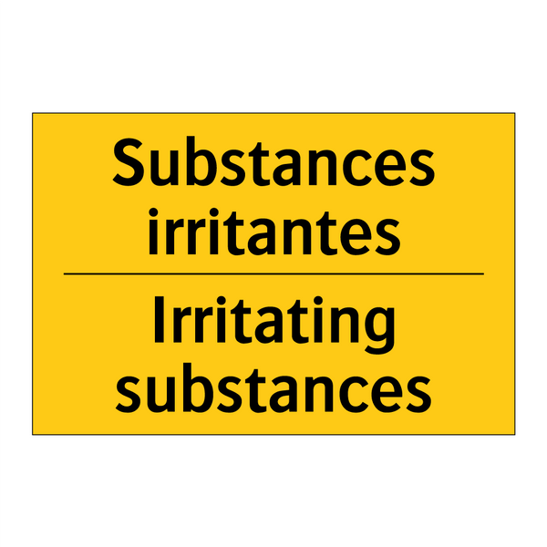 Substances irritantes - Irritating substances