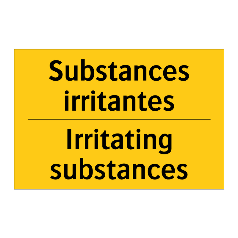 Substances irritantes - Irritating substances