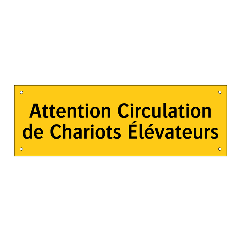 Attention Circulation de Chariots Élévateurs