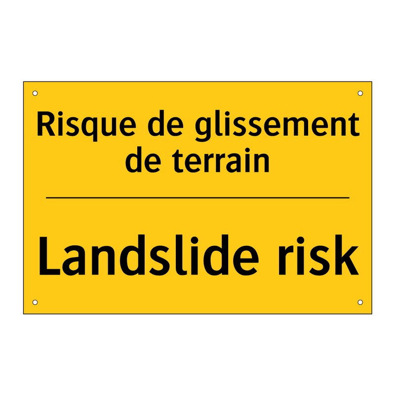 Risque de glissement de terrain /.../ - Landslide risk