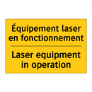 Équipement laser en fonctionnement /.../ - Laser equipment in operation