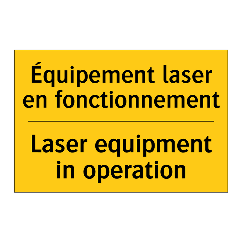 Équipement laser en fonctionnement /.../ - Laser equipment in operation