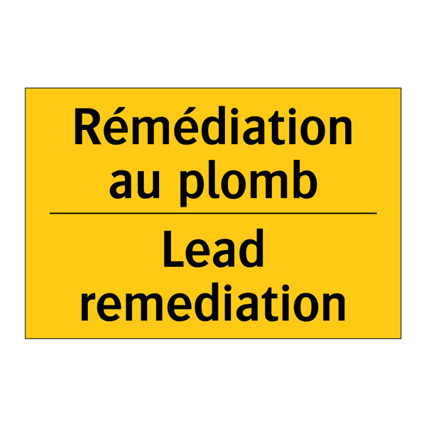 Rémédiation au plomb - Lead remediation