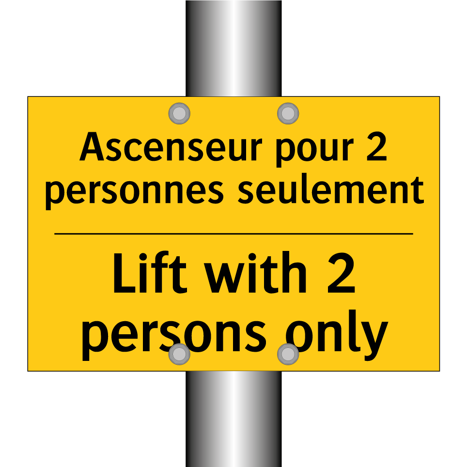Ascenseur pour 2 personnes seulement /.../ - Lift with 2 persons only