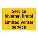 Service hivernal limité - Limited winter service