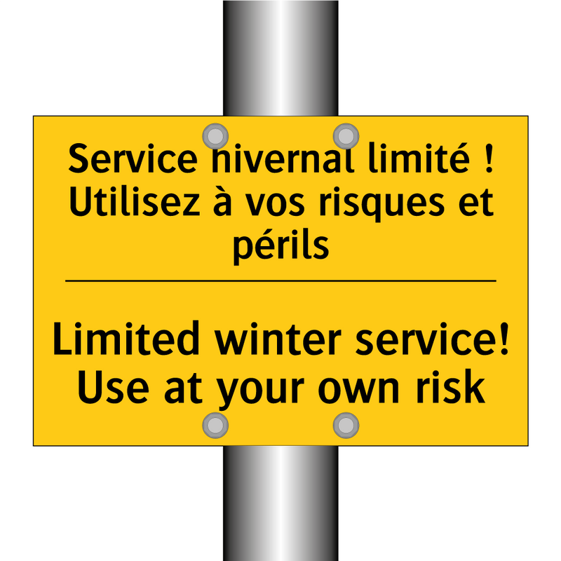 Service hivernal limité ! Utilisez  /.../ - Limited winter service! Use at  /.../