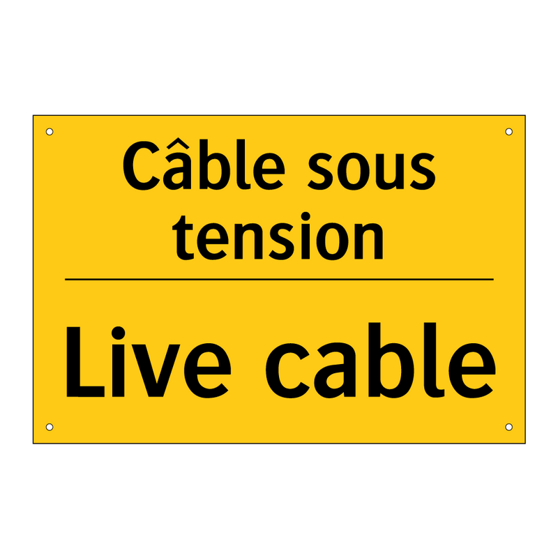 Câble sous tension - Live cable