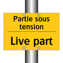 Partie sous tension - Live part