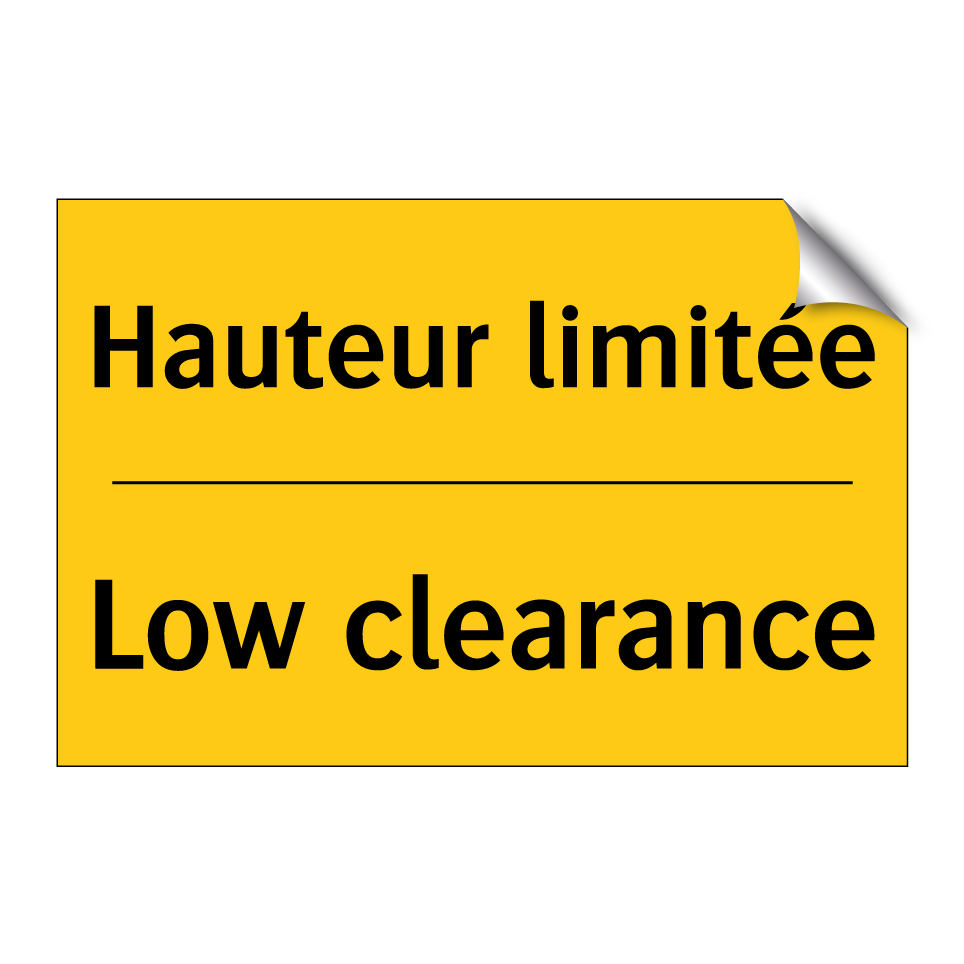 Hauteur limitée - Low clearance