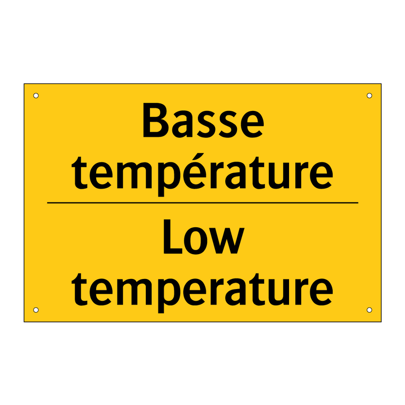 Basse température - Low temperature