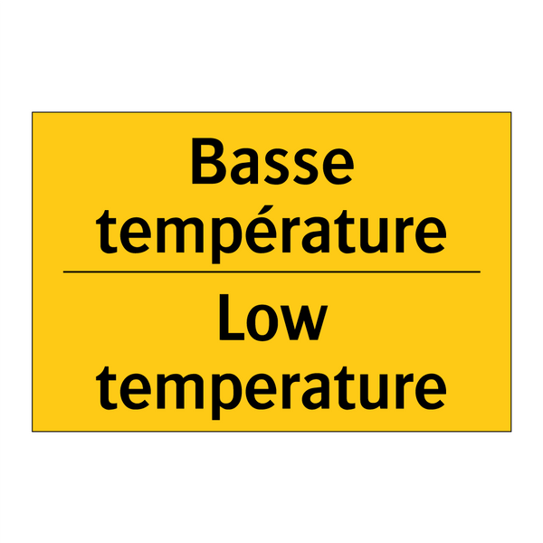 Basse température - Low temperature