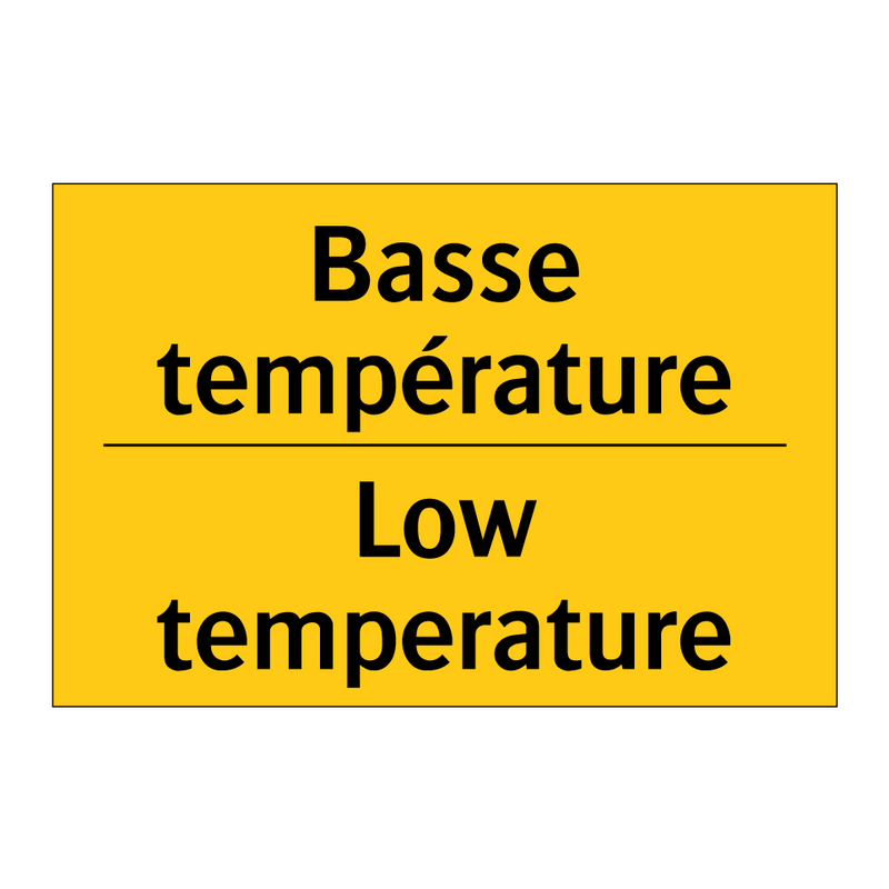 Basse température - Low temperature