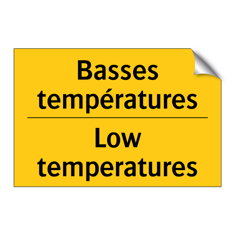 Basses températures - Low temperatures
