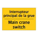 Interrupteur principal de la grue /.../ - Main crane switch