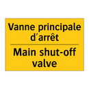 Vanne principale d'arrêt - Main shut-off valve