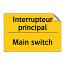 Interrupteur principal - Main switch