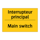 Interrupteur principal - Main switch