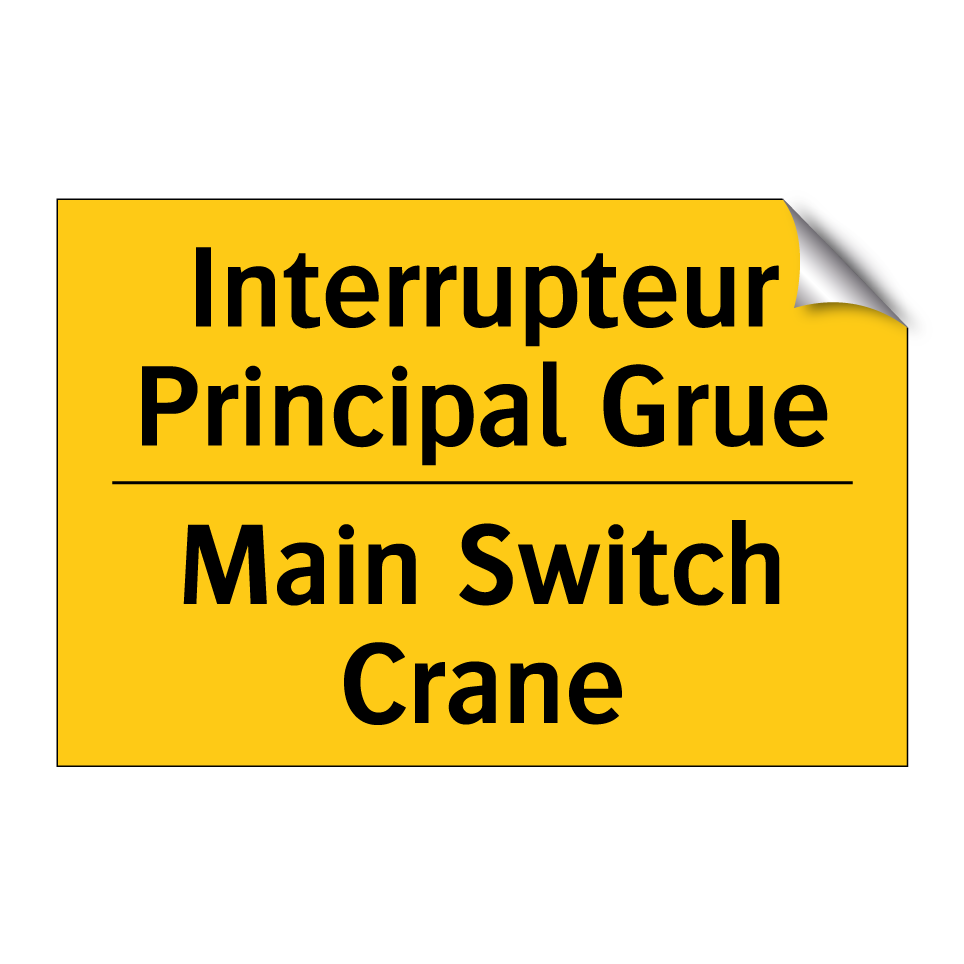 Interrupteur Principal Grue - Main Switch Crane