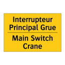 Interrupteur Principal Grue - Main Switch Crane