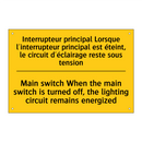 Interrupteur principal Lorsque  /.../ - Main switch When the main switch  /.../