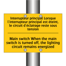 Interrupteur principal Lorsque  /.../ - Main switch When the main switch  /.../