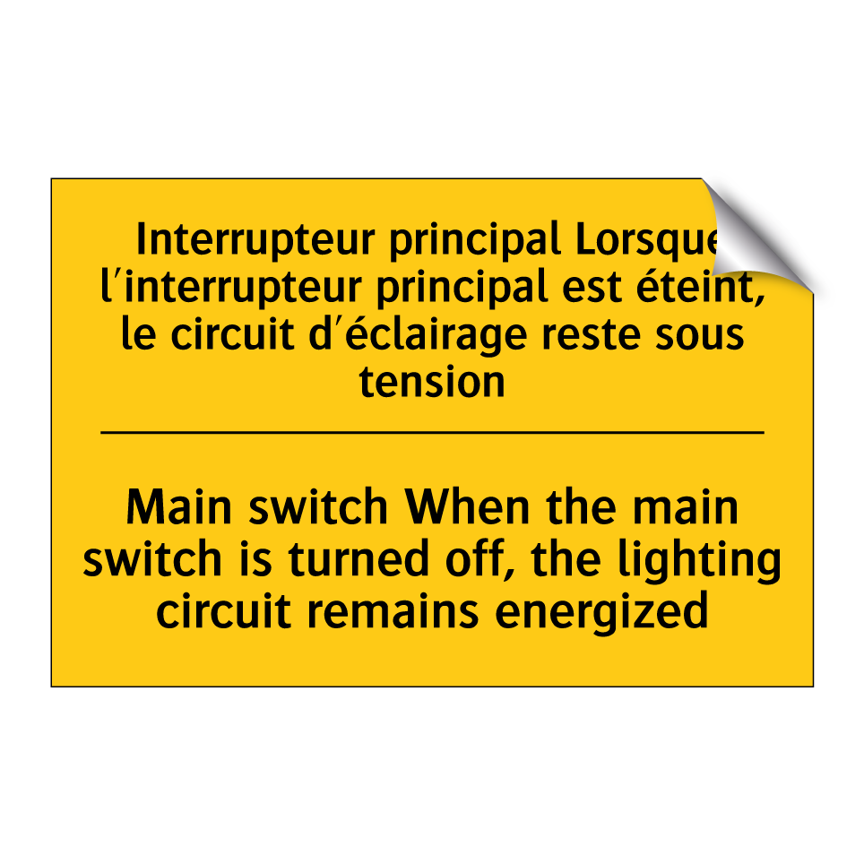 Interrupteur principal Lorsque  /.../ - Main switch When the main switch  /.../