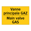 Vanne principale GAZ - Main valve GAS