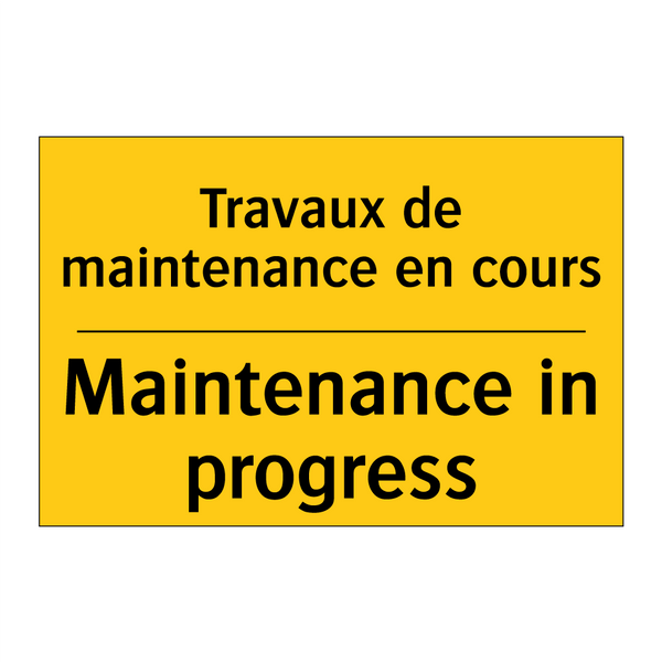 Travaux de maintenance en cours /.../ - Maintenance in progress