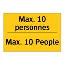 Max. 10 personnes - Max. 10 People