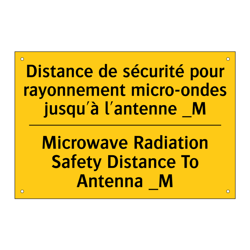 Distance de sécurité pour rayonnement  /.../ - Microwave Radiation Safety Distance  /.../