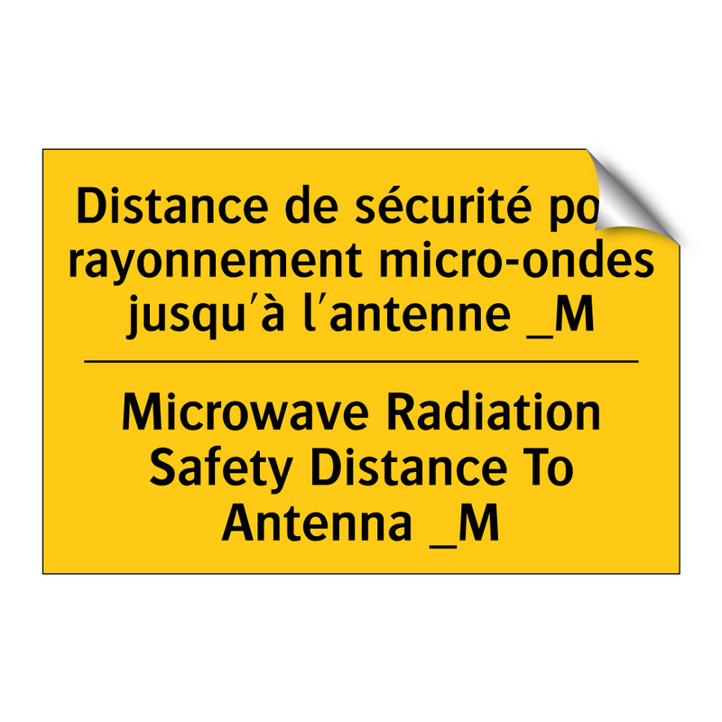 Distance de sécurité pour rayonnement  /.../ - Microwave Radiation Safety Distance  /.../