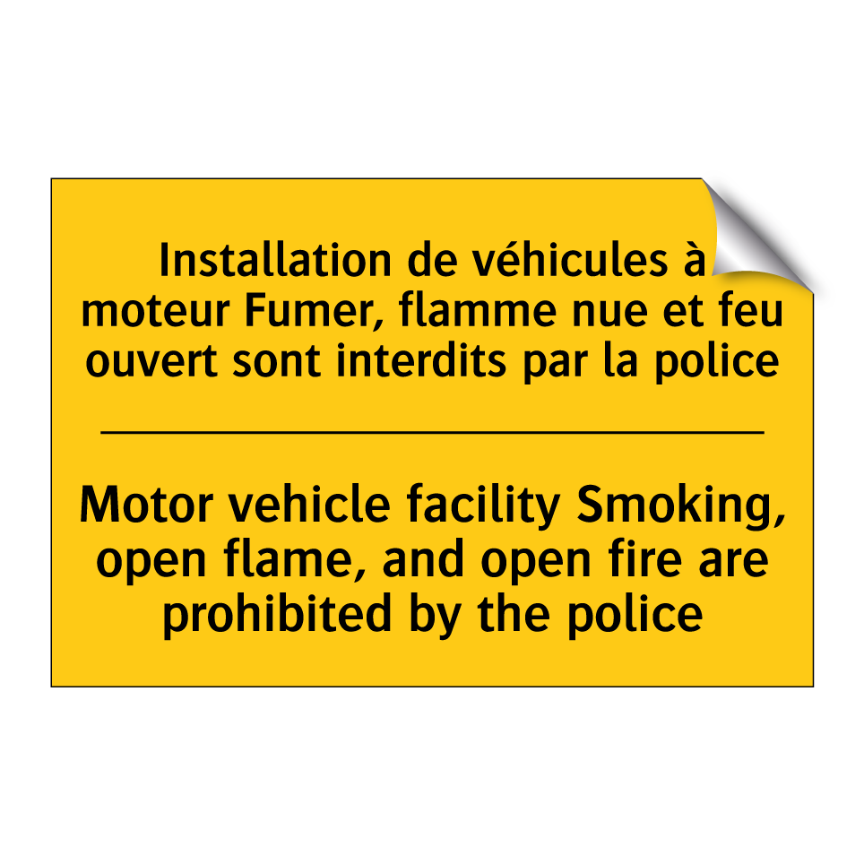 Installation de véhicules à moteur  /.../ - Motor vehicle facility Smoking,  /.../