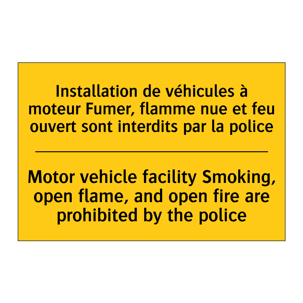 Installation de véhicules à moteur  /.../ - Motor vehicle facility Smoking,  /.../