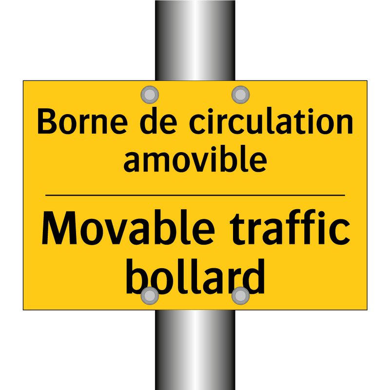 Borne de circulation amovible - Movable traffic bollard