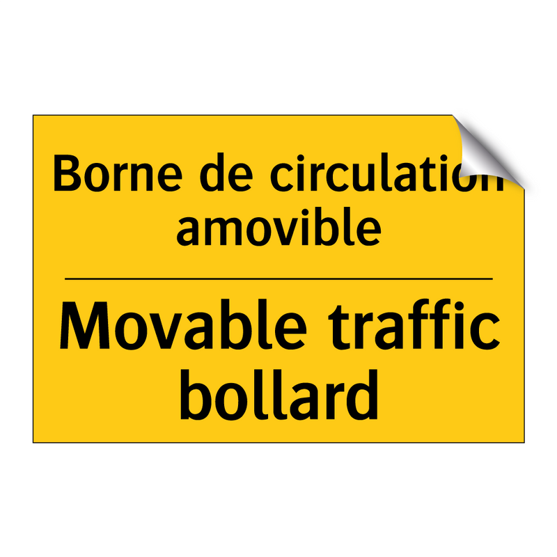 Borne de circulation amovible - Movable traffic bollard