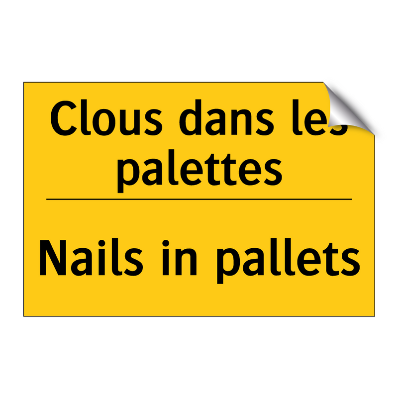 Clous dans les palettes - Nails in pallets