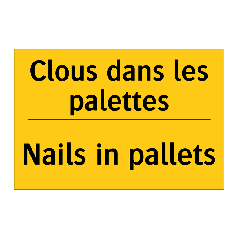 Clous dans les palettes - Nails in pallets