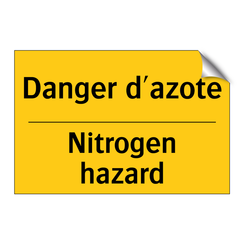 Danger d'azote - Nitrogen hazard