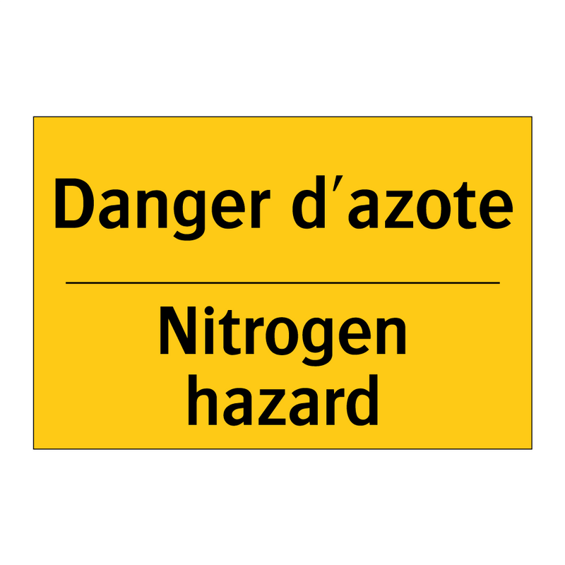 Danger d'azote - Nitrogen hazard
