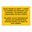 Accès interdit au public ! L'entrée  /.../ - No public access! Unauthorized  /.../