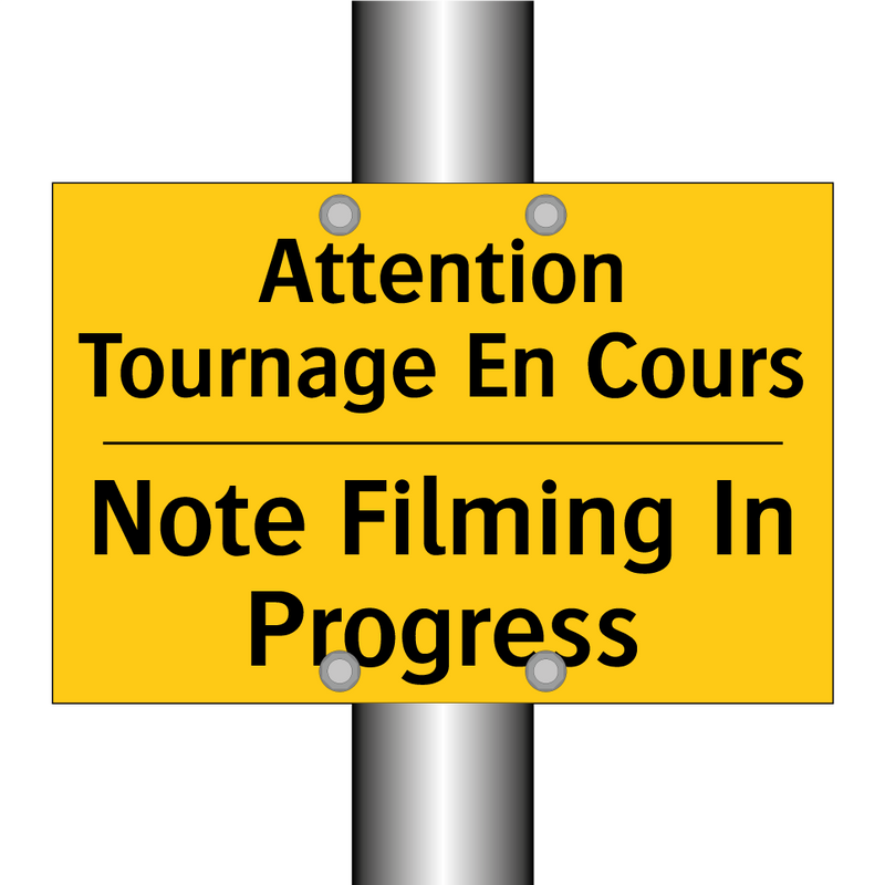 Attention Tournage En Cours - Note Filming In Progress