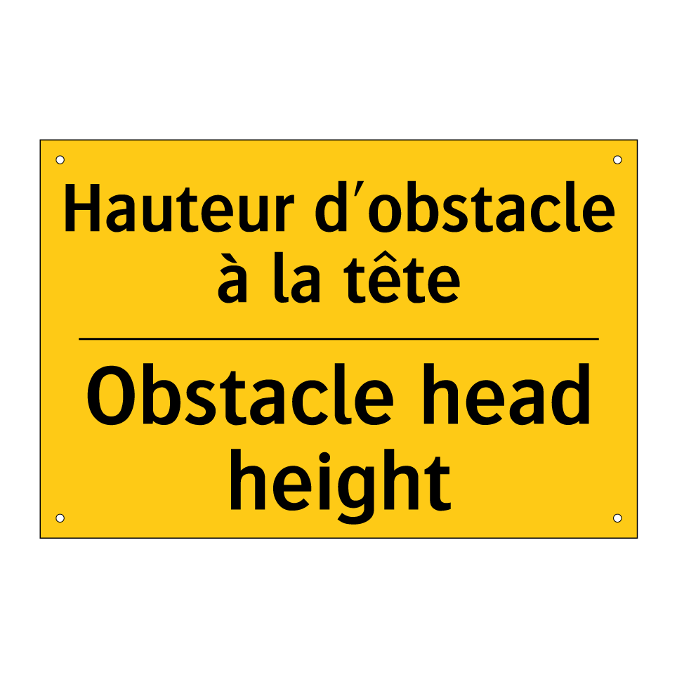 Hauteur d'obstacle à la tête - Obstacle head height