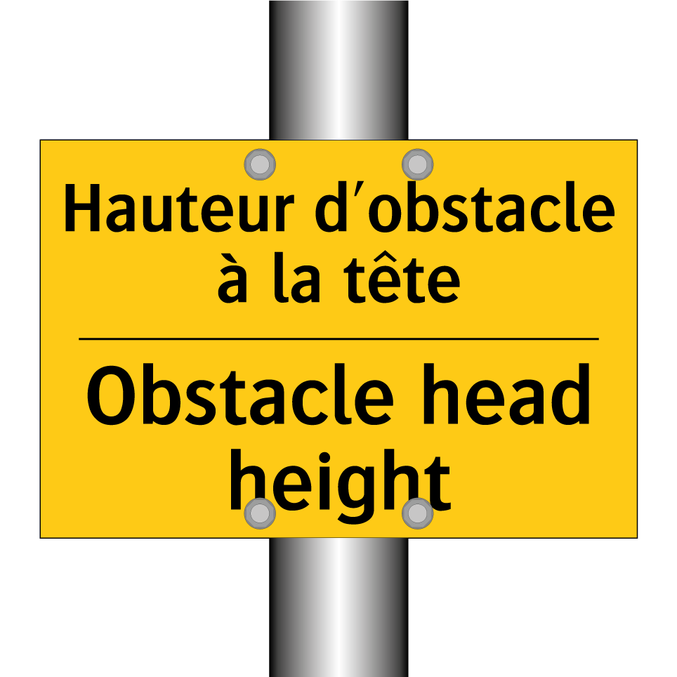 Hauteur d'obstacle à la tête - Obstacle head height