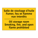 Salle de stockage d'huile Fumer,  /.../ - Oil storage room Smoking, fire,  /.../