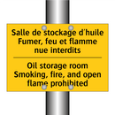 Salle de stockage d'huile Fumer,  /.../ - Oil storage room Smoking, fire,  /.../