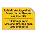 Salle de stockage d'huile Fumer,  /.../ - Oil storage room Smoking, fire,  /.../