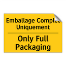 Emballage Complet Uniquement - Only Full Packaging