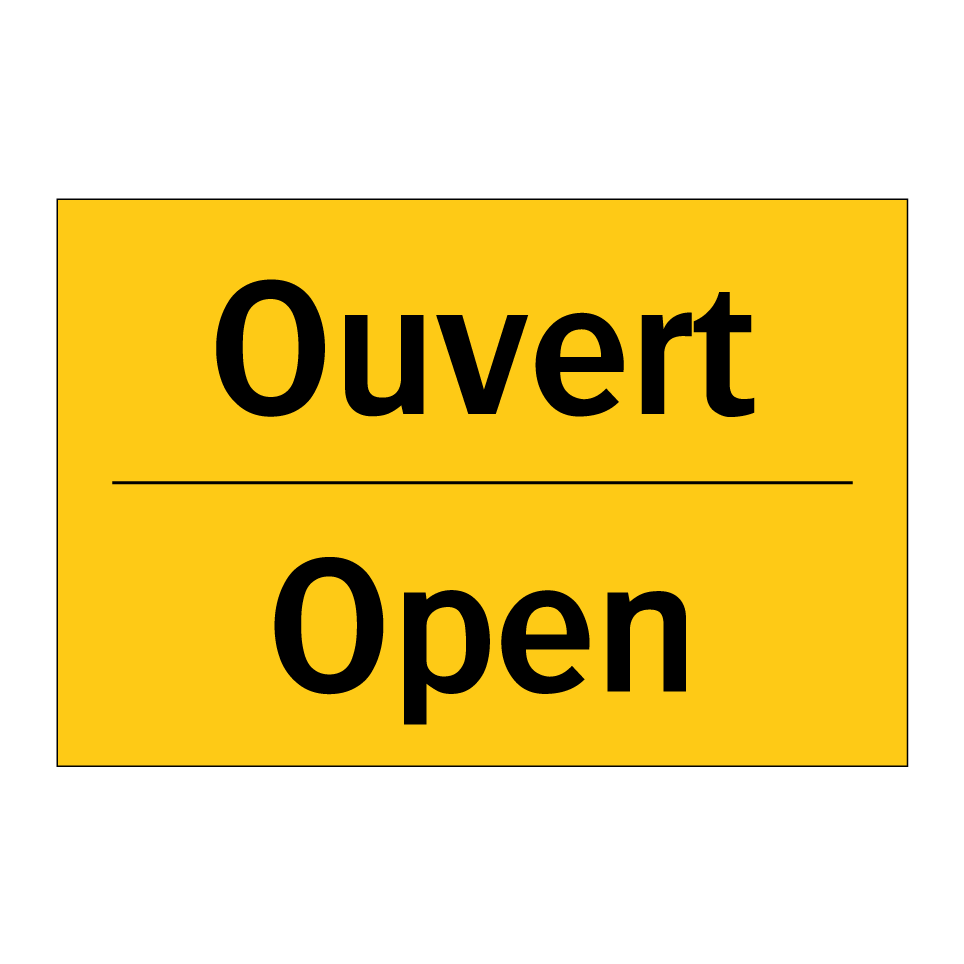 Ouvert - Open