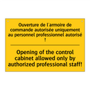 Ouverture de l'armoire de commande  /.../ - Opening of the control cabinet  /.../