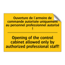 Ouverture de l'armoire de commande  /.../ - Opening of the control cabinet  /.../
